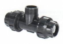 Produktbild: Plassim T-Stück 32x3/4"x32 AG für PE-Trinkwasser-Rohre